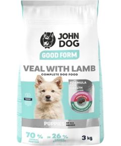 John Dog GOOD FORM SZCZENIAK cielęcina z jagnięciną Karma sucha dla psa 3kg Suņu barība