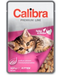 CALIBRA Premium Kitten Turkey & Chicken - wet cat food - 100g Kaķu konservi