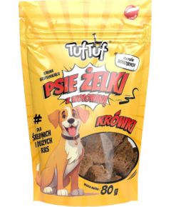 Tuftuf TUF TUF Psie żelki - beef fudge - dog treat - 80g Suņu barība