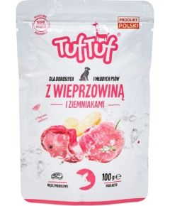 Tuftuf TUF TUF with pork and potatoes - wet dog food - 100g Suņu barība