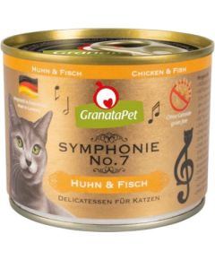 Fox4pets GRANATAPET Symphonie  No.7 Chicken and fish - wet cat food - 200g Kaķu konservi
