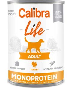 CALIBRA Dog Life Adult Turkey with apples - wet dog food - 400g Suņu barība