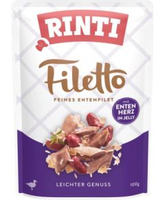 RINTI Filetto Chicken fillet with duck hearts- wet dog food - 100g Suņu barība