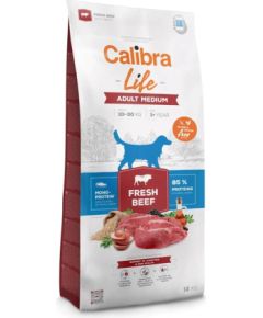 CALIBRA Dog Life Adult Medium Fresh Beef - dry dog food - 12kg Suņu barība