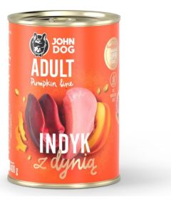John Dog PUMPKIN Adult indyk z dynią  400g Suņu barība