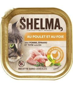 SHELMA Chicken and liver pate - wet cat food - 100g Kaķu konservi