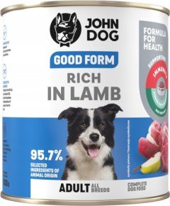 John Dog GOOD FORM DOROSŁY JAGNIĘCINĘ KARMA 800g Suņu barība