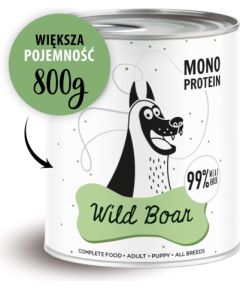 PAKA ZWIERZAKA Pepe Wild Boar - wet dog food - 800g Suņu barība