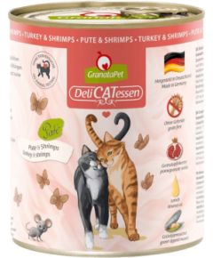 Fox4pets GRANATAPET DeliCATessen Turkey and shrimps - wet cat food - 800g Kaķu konservi