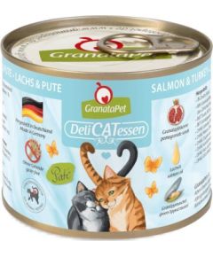Fox4pets GRANATAPET DeliCATessen Salmon and turkey - wet cat food - 200g Kaķu konservi