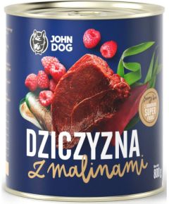 John Dog BERRY Adult dziczyzna z malinami 800g Suņu barība