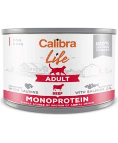 CALIBRA Cat Life Adult Beef - wet cat food - 200g Kaķu konservi