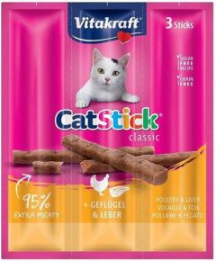 VITAKRAFT CatStick Mini with poultry and liver - cat treats - 3 pcs Сухой корм для кошек