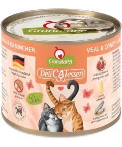 Fox4pets GRANATAPET DeliCATessen Veal and coney - wet cat food - 200g Kaķu konservi