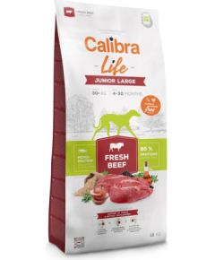 CALIBRA Life Junior Large breed Fresh Beef - dry dog food - 12kg Suņu barība