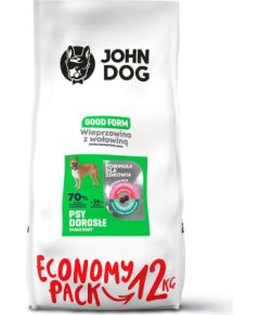 JOHN DOG Good Form Small Pork with beef  - dry dog food - 12 kg Suņu barība