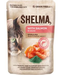 SHELMA with salmon in sauce - wet cat food - 85g Kaķu konservi