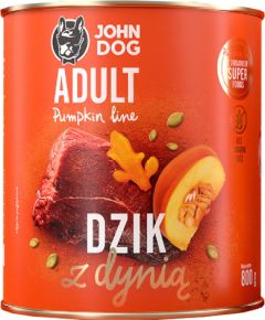 JOHN DOG Pumpkin Line Adult Monoprotein Wild Boar with pumpkin - wet dog food - 800g Suņu barība