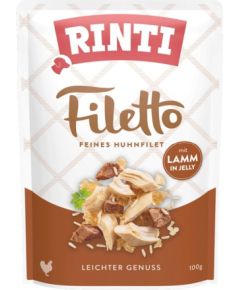 RINTI Filetto Chicken fillet with lamb - wet dog food - 100g Suņu barība