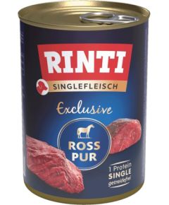 RINTI Singlefleisch Exclusive Horse - wet dog food - 400g Suņu barība