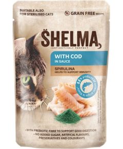 SHELMA with cod in sauce - wet cat food - 85g Kaķu konservi