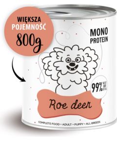 PAKA ZWIERZAKA Pepe Roe deer - wet dog food - 800g Suņu barība