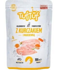 Tuftuf TUF TUF with chicken and carrot - wet dog food - 100g Suņu barība