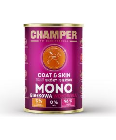 CHAMPER Coat & Skin Beef - wet dog food - 400g Suņu barība
