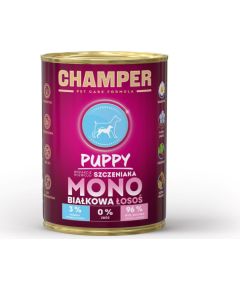 CHAMPER Puppy Monoprotein Salmon - wet dog food - 400g Suņu barība