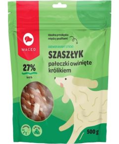 MACED Rabbit wrapped rawhide sticks - dog chew - 500 g Suņu barība