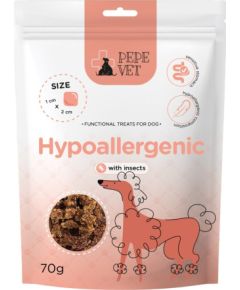 Paka Zwierzaka PEPE VET Hypoallergenic Insect 70g Suņu barība