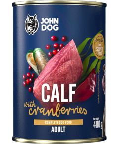 JOHN DOG BERRY CIELĘCINA z żurawiną mokra karma dla psa 400g Suņu barība