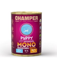 CHAMPER Puppy Monoprotein Turkey - wet dog food - 400g Suņu barība
