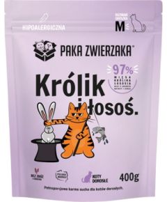 Paka Zwierzaka Królik z łososiem  400g Сухой корм для кошек