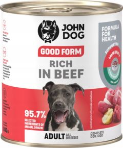 John Dog GOOD FORM DOROSŁY W WOŁOWINĘ KARMA 800g Suņu barība