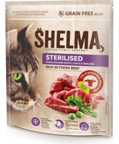 SHELMA Sterilised Beef - dry cat food - 1,4kg Kaķu sausā barība