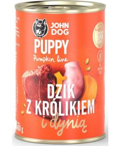 John Dog PUMPKIN SZCZENIAK dzik,królik,dynia 400g Suņu barība