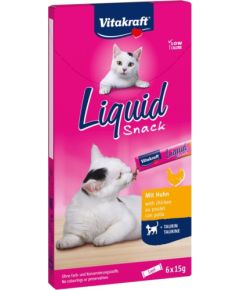 VITAKRAFT Liquid Snack Chicken - cat treats - 6 x 15g Сухой корм для кошек