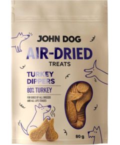 JOHN DOG Air-Dried Turkey dippers - dog treat - 80g Suņu barība