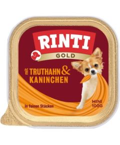 RINTI Gold Mini Turkey with rabbit - wet dog food - 100g Suņu barība