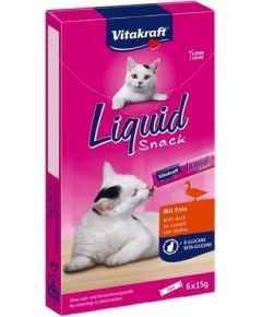 VITAKRAFT Liquid Snack Duck - cat treats - 6 x 15g Сухой корм для кошек