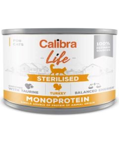 CALIBRA Cat Life Sterilised Turkey - wet cat food - 200g Kaķu konservi