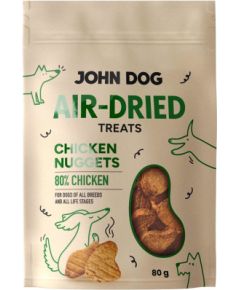 JOHN DOG Air-Dried Chicken nuggets - dog treat - 80g Suņu barība