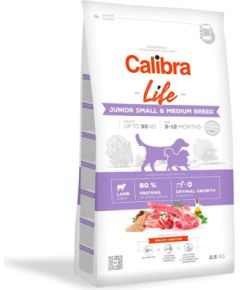 CALIBRA Dog Life Junior Small&Medium Breed Lamb - dry dog food - 2,5kg Suņu barība