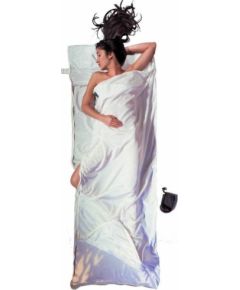 Wkładka do śpiwora z zamkniem dwukierunkowym Cocoon TravelSheet Coupler Silk/Cotton, natural Guļammaisi