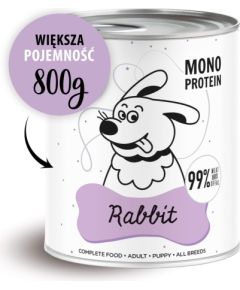PAKA ZWIERZAKA Pepe Rabbit - wet dog food - 800g Suņu barība