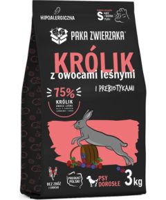PAKA ZWIERZAKA Rabbit with forest fruits S - dry dog food - 3kg Suņu barība