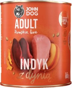 John Dog PUMPKIN Adult indyk z dynią  800g Suņu barība