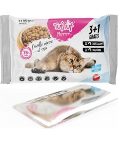 Tuftuf TUF TUF 2x with chicken, 2x with liver - wet cat food - 4x100g Kaķu konservi