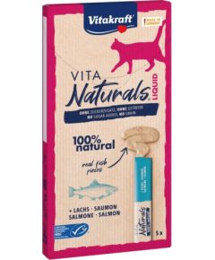 VITAKRAFT Vita Naturals Liquid Salmon - cat treats - 5 x 15g Сухой корм для кошек